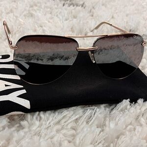 Quay Australian THE PLAYA Mirrored Aviator Sunglasses